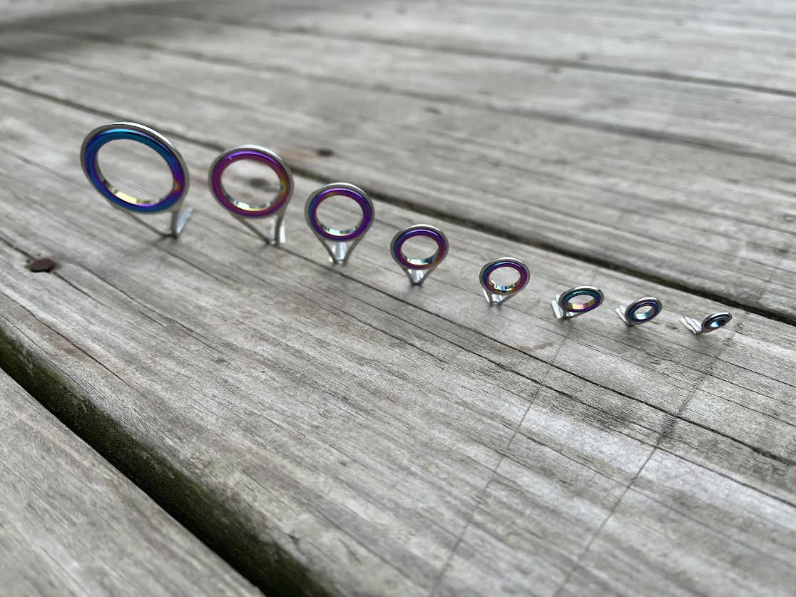 Single Foot Guide Set - Chrome Plated with Rainbow Insert image 0