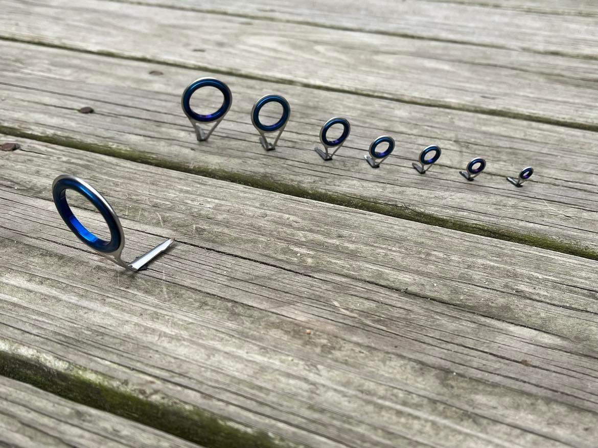 Single Foot Guide Set - Chrome Plated with Blue Ceramic Insert image 0