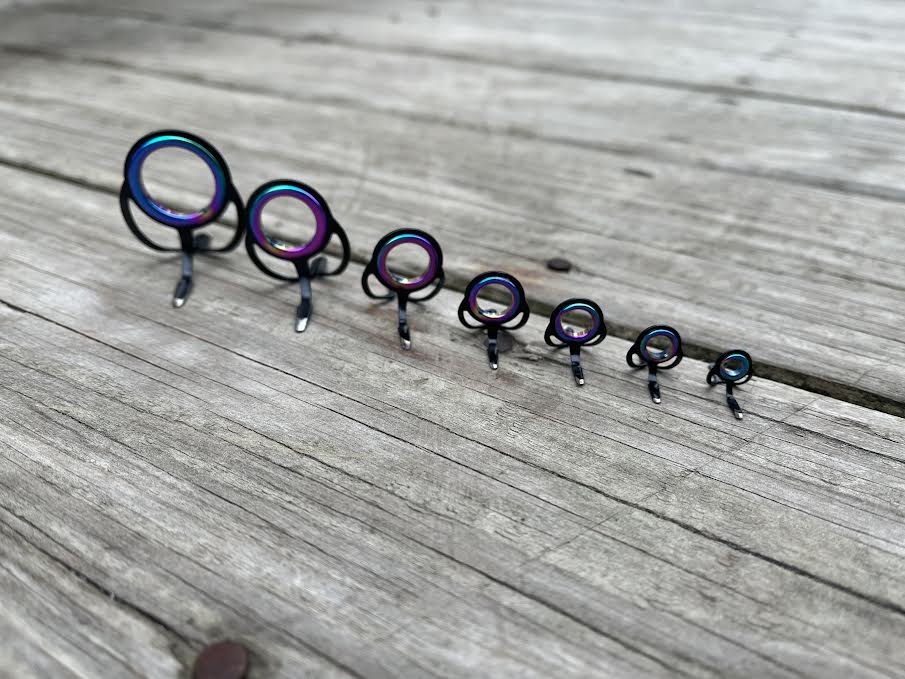 Double Foot Guide Set - Black with Anodized Rainbow Insert image 0