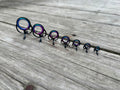 Double Foot Guide Set - Black with Anodized Rainbow Insert image 0