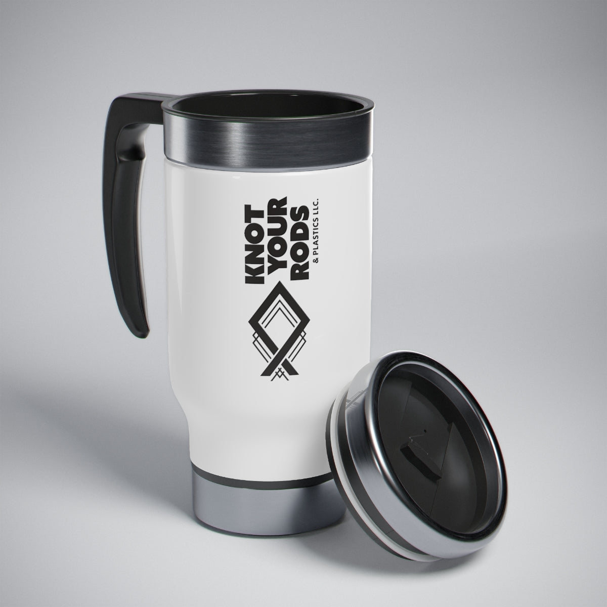 Stainless Steel Travel Mug with Handle, 14oz image 0