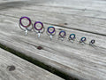 Double Foot Guide Set - Chrome Plated with Anodized Rainbow Insert image 0