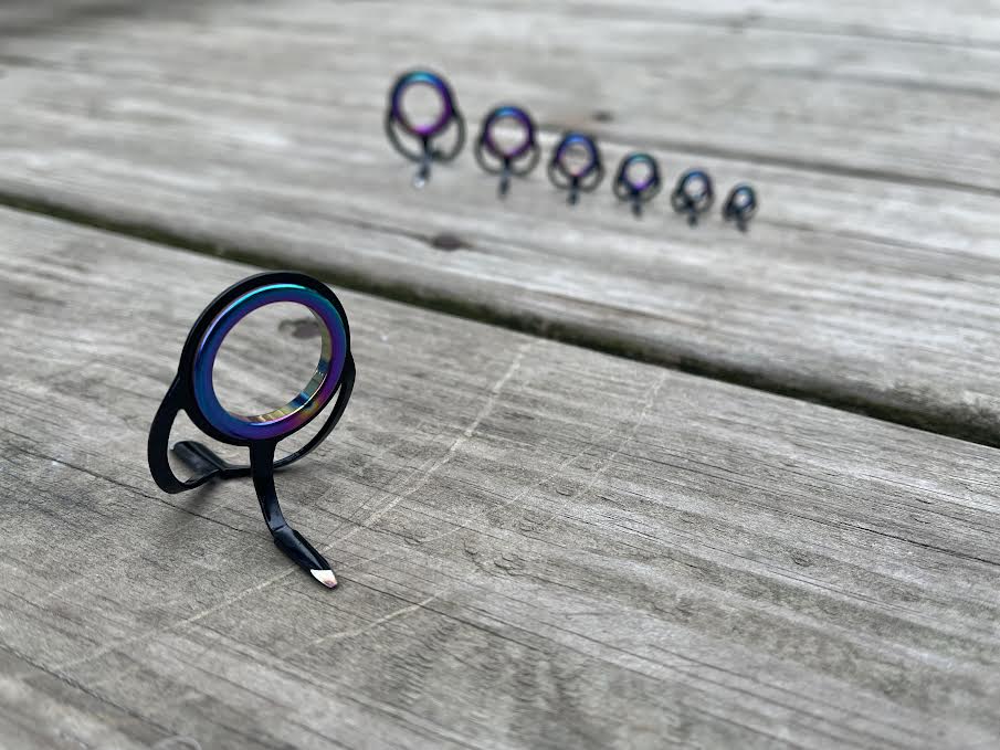 Double Foot Guide Set - Black with Anodized Rainbow Insert image 1