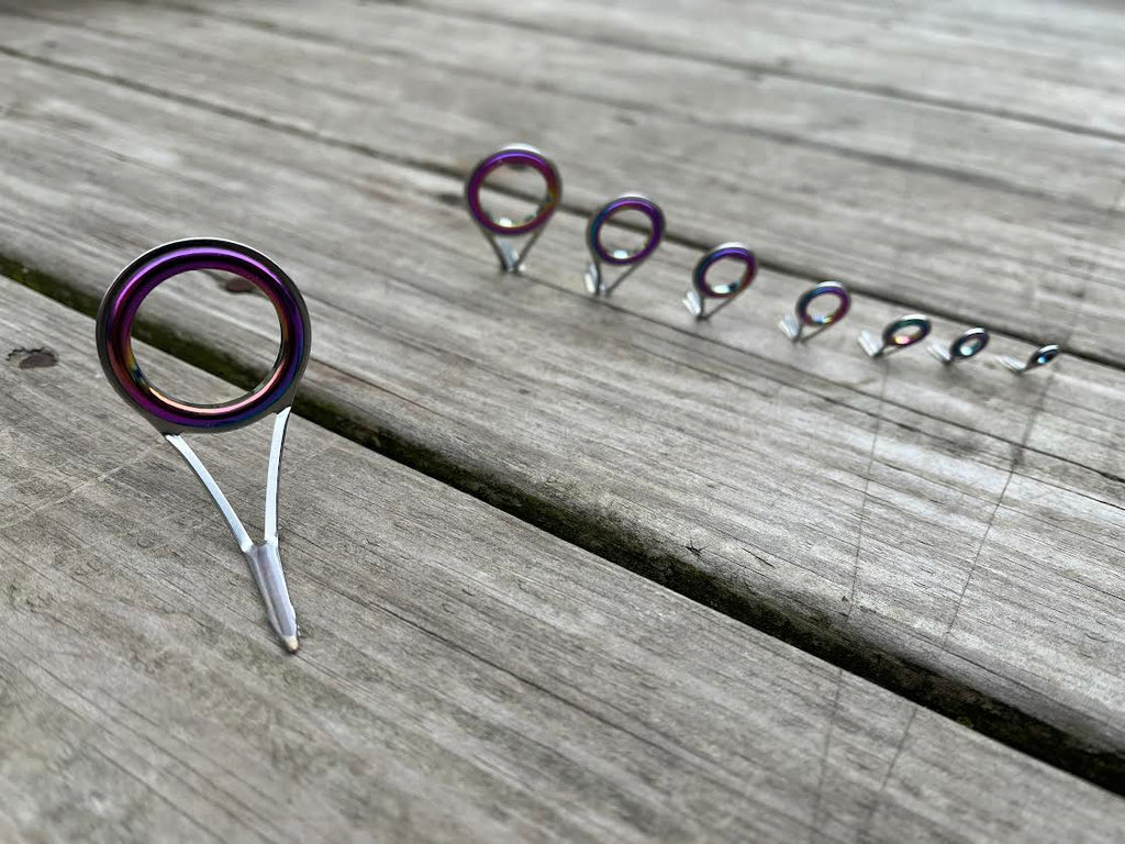 Single Foot Guide Set - Chrome Plated with Rainbow Insert image 1