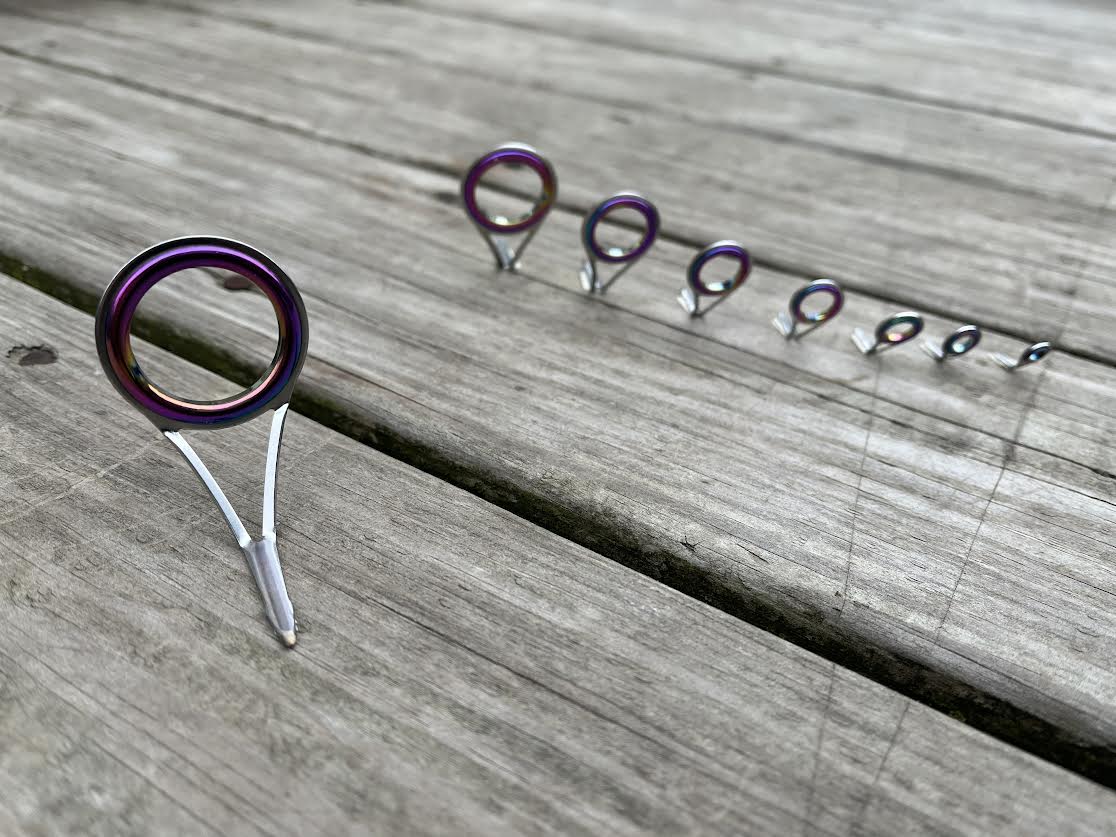 Single Foot Guide Set - Chrome Plated with Rainbow Insert image 1